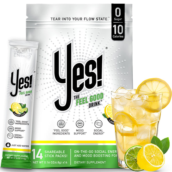 YES! Citrus Lime flavor — functional wellness drink with saffron extract